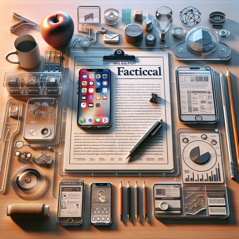 밝은 책상 위 스마트폰 화면과 노트북, 간단한 서류가 정돈된 작업 공간