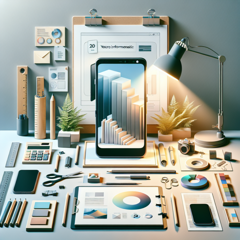 밝은 책상 위 스마트폰과 노트, 그래프가 보이는 차분한 작업 공간