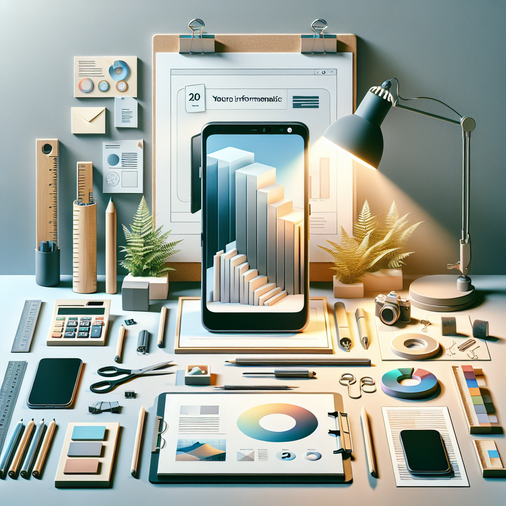 밝은 책상 위 스마트폰과 노트, 그래프가 보이는 차분한 작업 공간