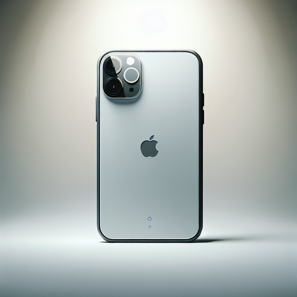 부드러운 조명 아래 아이폰 케이스가 단독으로 놓여 있는 차분한 배경