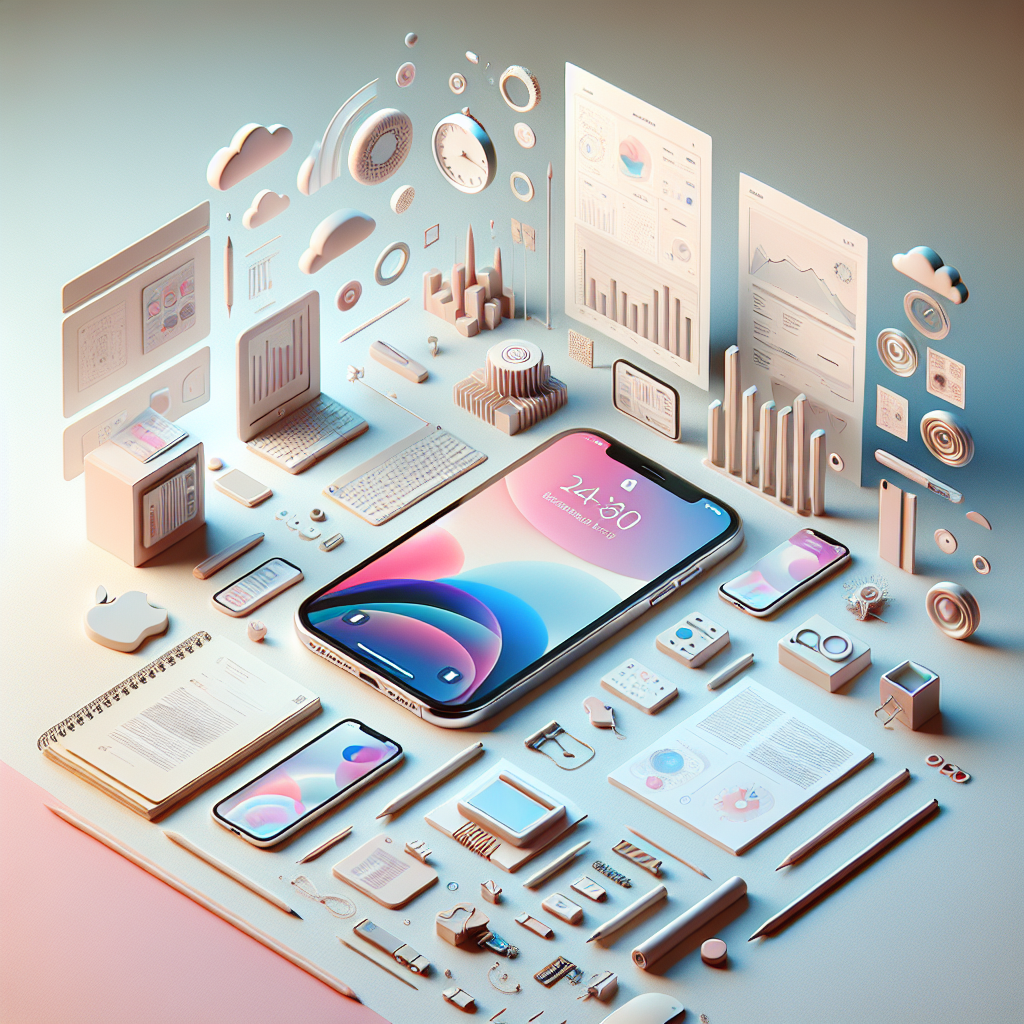 밝은 책상 위 스마트폰과 메모지, 안경이 단정히 놓인 차분한 작업 공간 모습