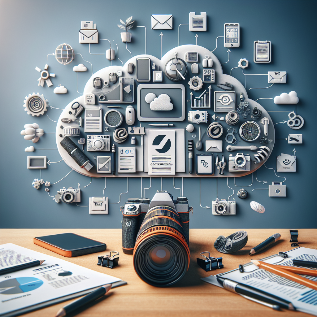 책상 위 노트북과 스마트폰 화면에 클라우드 동기화 항목 체크리스트가 펼쳐진 차분한 업무 공간 모습