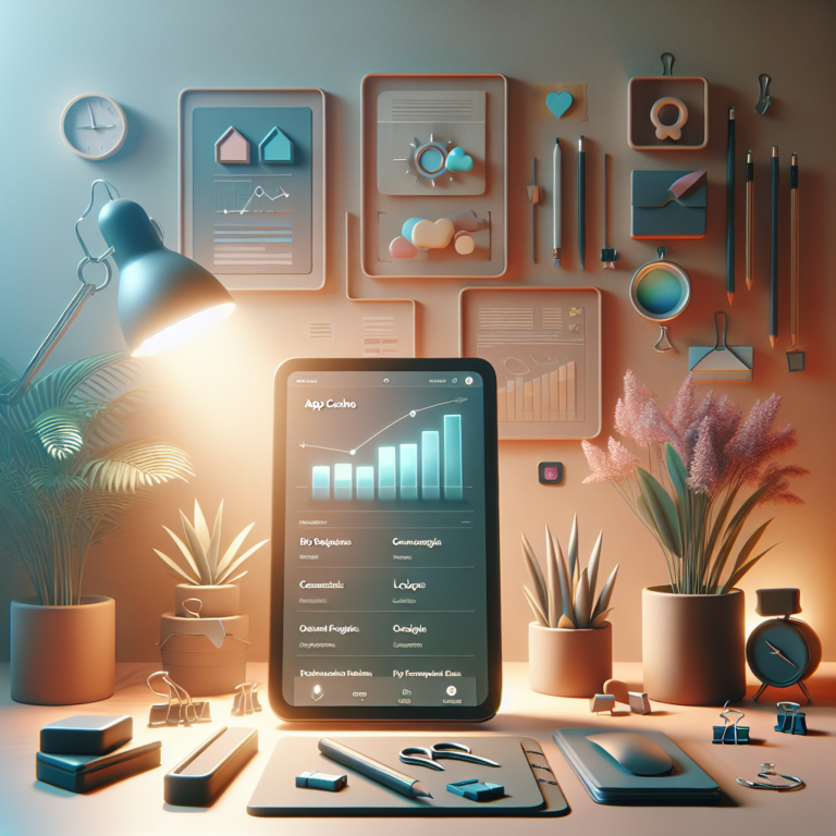 책상 위 스마트폰 화면에 저장공간 설정 메뉴가 열려 있고 옆에 메모와 펜이 놓인 차분한 작업 환경