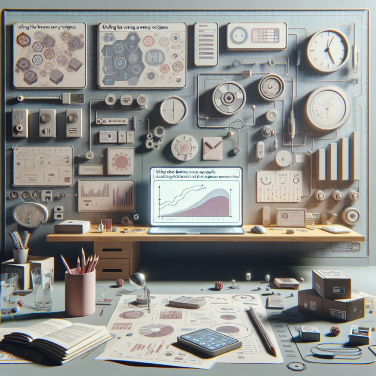 책상 위 스마트폰 화면에 날씨·헬스·뉴스 등 여러 위젯이 표시된 장면