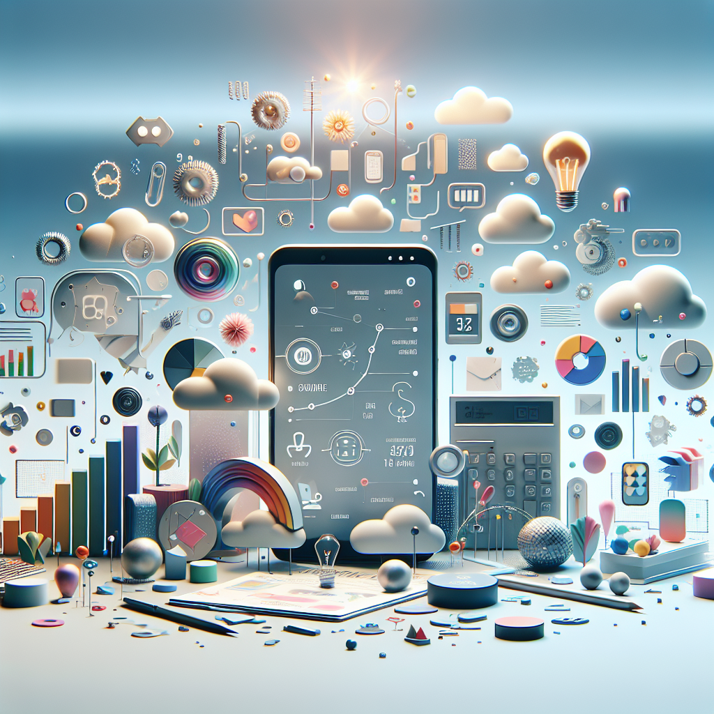 밝은 책상 위에 보급형 스마트폰과 노트북, 간단한 메모가 가지런히 놓인 차분한 작업 공간